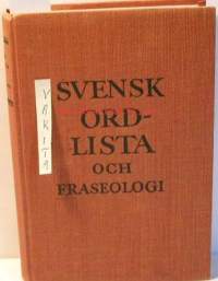 Svensk oldlista och fraseologi