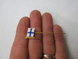 Suomi, lippu, emaloitu, neulamerkki -flag of Finland