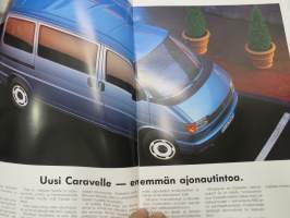 Volkswagen Transporter, Caravelle 1991 -myyntiesite / sales brochure, in finnish