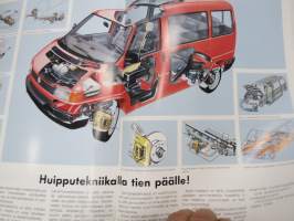 Volkswagen Transporter, Caravelle 1991 -myyntiesite / sales brochure, in finnish