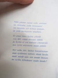 Äidille - Äitienpäivä - Äitienpäiväkortti 1940-luvulta; Tään pienen runon sulle omistan sa, äitikulta, jolla rinnassani on lämmön tuli kirkas ainiaan...