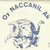 Naccanil  Oy Helsinki 1958 - firmalomake