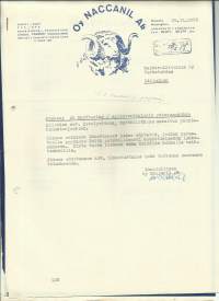 Naccanil  Oy Helsinki 1958 - firmalomake
