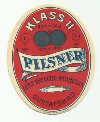 Pilsner Klass II - olutetiketti