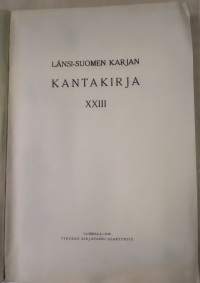 Länsi-Suomen karjan kantakirja XXIII