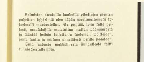 Kalmistossa  - Hautauspuheita