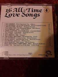 CD-Oll Time Love Songs, 16 äänitettä v.1989. Hyviä laulajia mm. Ray Charles Dean Martin ja Elvis Presley
