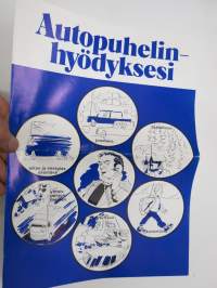 Autopuhelin - hyödyksesi - automaattinen autopuhelinverkko 1992 -esite / automatic mobile phone, coverage