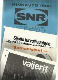 Erä autotarvike esitteitå ja hinnastoja 1980-luku n 250 g