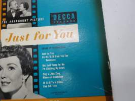 Decca DL 5417 - Just for You, Bing Crosby - Jane Wyman - The Andrews Sisters -äänilevy, 33 1/3 rpm 10&quot; record