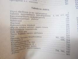 Opettajain lehti 1932-33 -sidottu vuosikerta, käsittelee monipuolisesti kansanopetusta ja opetustoimintaa maanlajuisesti, artikkelisisältö näkyvissä / annual volume