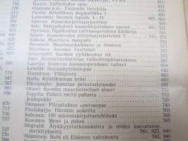 Opettajain lehti 1932-33 -sidottu vuosikerta, käsittelee monipuolisesti kansanopetusta ja opetustoimintaa maanlajuisesti, artikkelisisältö näkyvissä / annual volume