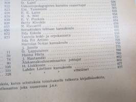 Opettajain lehti 1932-33 -sidottu vuosikerta, käsittelee monipuolisesti kansanopetusta ja opetustoimintaa maanlajuisesti, artikkelisisältö näkyvissä / annual volume