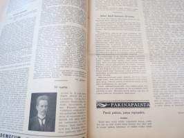 Opettajain lehti 1932-33 -sidottu vuosikerta, käsittelee monipuolisesti kansanopetusta ja opetustoimintaa maanlajuisesti, artikkelisisältö näkyvissä / annual volume