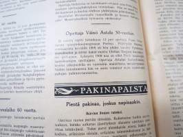 Opettajain lehti 1932-33 -sidottu vuosikerta, käsittelee monipuolisesti kansanopetusta ja opetustoimintaa maanlajuisesti, artikkelisisältö näkyvissä / annual volume