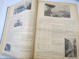 Opettajain lehti 1924-25 -sidottu vuosikerta, käsittelee monipuolisesti kansanopetusta ja opetustoimintaa maanlajuisesti, artikkelisisältö näkyvissä / annual volume