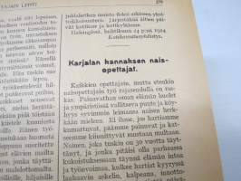 Opettajain lehti 1924-25 -sidottu vuosikerta, käsittelee monipuolisesti kansanopetusta ja opetustoimintaa maanlajuisesti, artikkelisisältö näkyvissä / annual volume