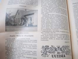 Opettajain lehti 1924-25 -sidottu vuosikerta, käsittelee monipuolisesti kansanopetusta ja opetustoimintaa maanlajuisesti, artikkelisisältö näkyvissä / annual volume