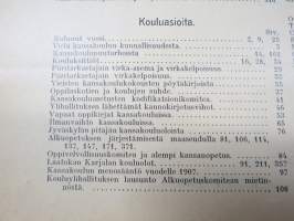 Opettajain lehti 1907-08-09 -sidottu vuosikerta, käsittelee monipuolisesti kansanopetusta ja opetustoimintaa maanlajuisesti, artikkelisisältö näkyvissä / annual vol