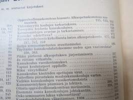 Opettajain lehti 1907-08-09 -sidottu vuosikerta, käsittelee monipuolisesti kansanopetusta ja opetustoimintaa maanlajuisesti, artikkelisisältö näkyvissä / annual vol