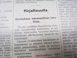 Opettajain lehti 1907-08-09 -sidottu vuosikerta, käsittelee monipuolisesti kansanopetusta ja opetustoimintaa maanlajuisesti, artikkelisisältö näkyvissä / annual vol