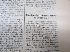 Opettajain lehti 1907-08-09 -sidottu vuosikerta, käsittelee monipuolisesti kansanopetusta ja opetustoimintaa maanlajuisesti, artikkelisisältö näkyvissä / annual vol