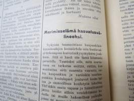 Opettajain lehti 1907-08-09 -sidottu vuosikerta, käsittelee monipuolisesti kansanopetusta ja opetustoimintaa maanlajuisesti, artikkelisisältö näkyvissä / annual vol