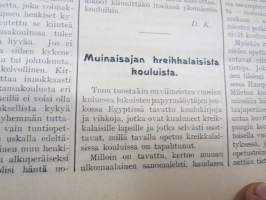 Opettajain lehti 1907-08-09 -sidottu vuosikerta, käsittelee monipuolisesti kansanopetusta ja opetustoimintaa maanlajuisesti, artikkelisisältö näkyvissä / annual vol