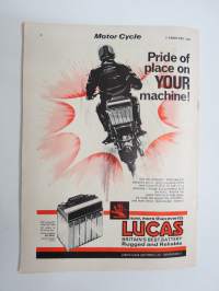 The Motor Cycle, 9.2.1967, english motorcycle magazine / englantilainen moottripyörälehti