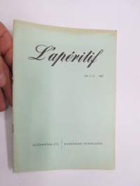 L´aperitif 1967 nr 1-2 - ulosantaa Klassikon Teinikunta, mm. BAltian asema tänään, Ransaka - kulttuurikieli, Rauhantahtoinen suurvalta -kilpailu