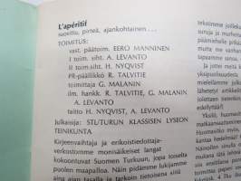 L´aperitif 1967 nr 1-2 - ulosantaa Klassikon Teinikunta, mm. BAltian asema tänään, Ransaka - kulttuurikieli, Rauhantahtoinen suurvalta -kilpailu