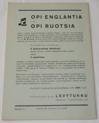 N:o 13 Laulukkeita ja Tanssisäveleitä Matti Jurvan ohjelmistosta