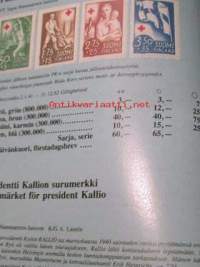 Suomi postimerkkiluettelo 1992-1993