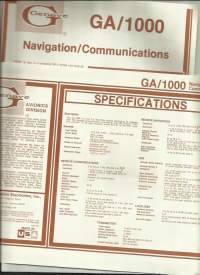 Genava GA / 1000  Navigation / Communications - tuote-esite 1978