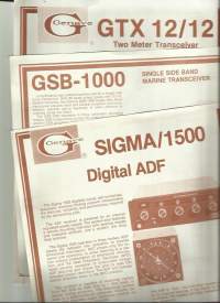 Genava Sigma / 1500, GSB 1000 ja GTX 12 / 12 tuote-esite 1978  3 eril