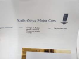 Rolls-Royce &amp; Bentley 1995 Press Information -myyntiesite / lanseerauskansio