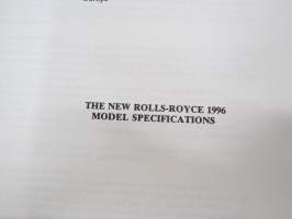 Rolls-Royce &amp; Bentley 1995 Press Information -myyntiesite / lanseerauskansio