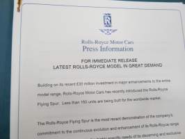 Rolls-Royce &amp; Bentley Birmingham Motor Show Press Information -myyntiesite / lanseerauskansio