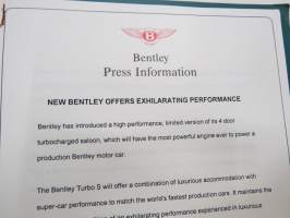 Rolls-Royce &amp; Bentley Birmingham Motor Show Press Information -myyntiesite / lanseerauskansio