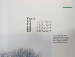 Fendt Favorit 816, 818, 822, 824 tractor / traktori -myyntiesite, englanninkielinen / sales brochure, in english