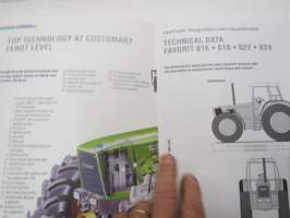 Fendt Favorit 816, 818, 822, 824 tractor / traktori -myyntiesite, englanninkielinen / sales brochure, in english