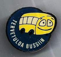 Mennään bussilla  - pinssi rintamerkki