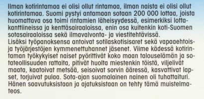Nainen sodassa  - kotona ja rintamalla 1939-1945 Suomen vapauden puolesta
