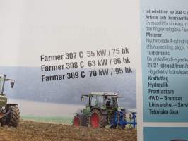 Fendt Farmer 307 C, 308 C, 309 C traktori -myyntiesite, ruotsinkielinen / tractor sales brochure, in swedish