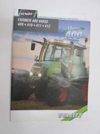 Fendt Farmer 400 Vario 409, 410, 411, 412 traktori -myyntiesite, saksankielinen / tractor sales brochure, in english