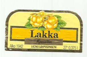 Lakka  nr 1942 - viinaetiketti