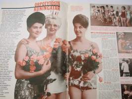 Jallu 1962 nr 9 Kansikuva Reine Rimon, Miss Yyteri, Mustalaisten miljoonapeltoja - Rauha Laina Palm &amp; Saara Theslund ym. huijaamassa - Malmin tummien pärttylinyö...
