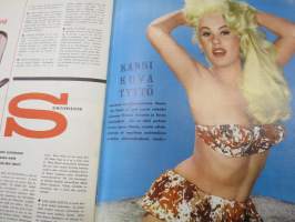 Jallu 1962 nr 2 Kansikuva Mamie van Doren, Nuoria tyttöjä katoaa arabimaihin, Olin mies - nyt nainen - Kurt Hamström osa 2., Lunta ja lempeä, ym.