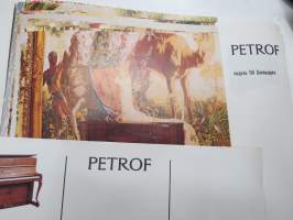 Petrof - tsekkiläisen pianotehtaan (flyygelit, pianinot ym.) venäjänkielinen myyntiesite / tuoteluettelo hyvine kuvineen -piano brochure / catalog