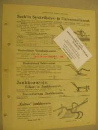Sack´in syväviljelys- ja universaaliaurat -myyntiesite